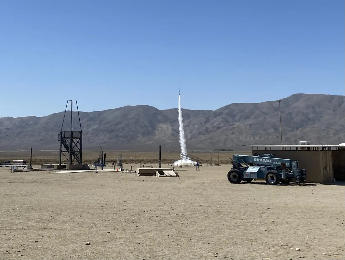rocket launch desert