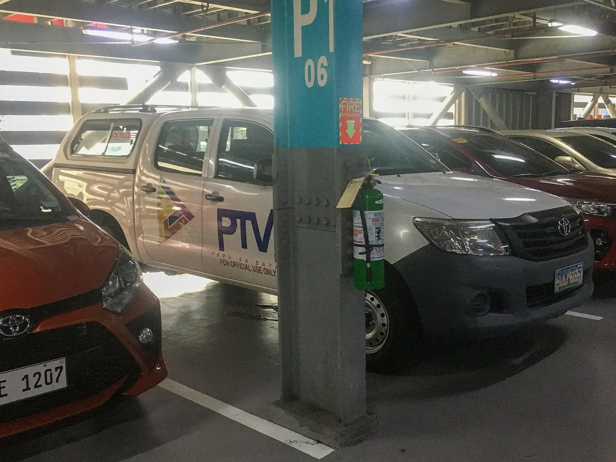 fleet trucks parking lot