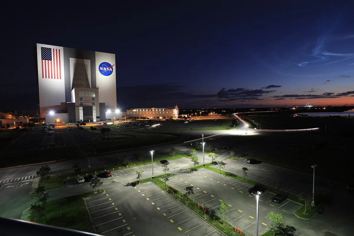 rocket liftoff night
