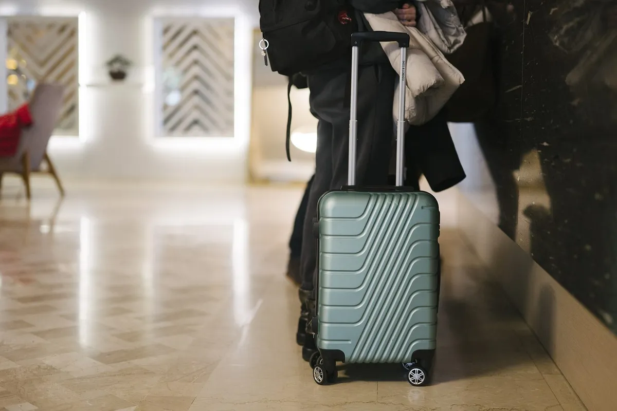 suitcase hotel lobby
