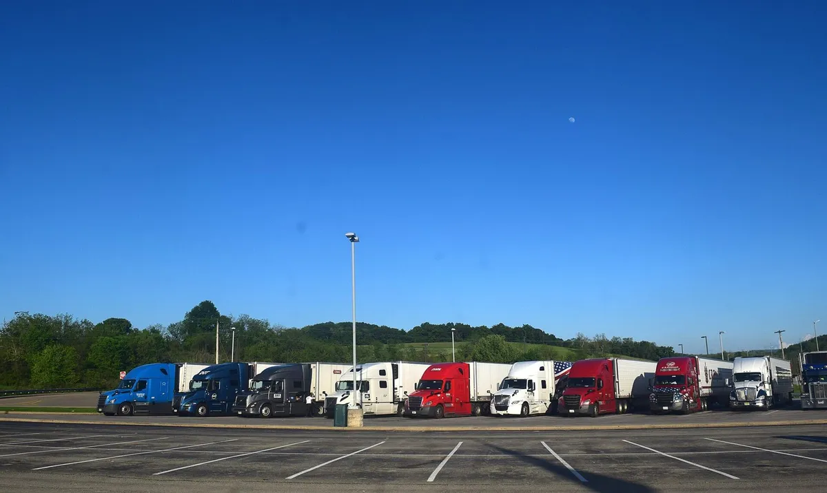 semi trucks highway